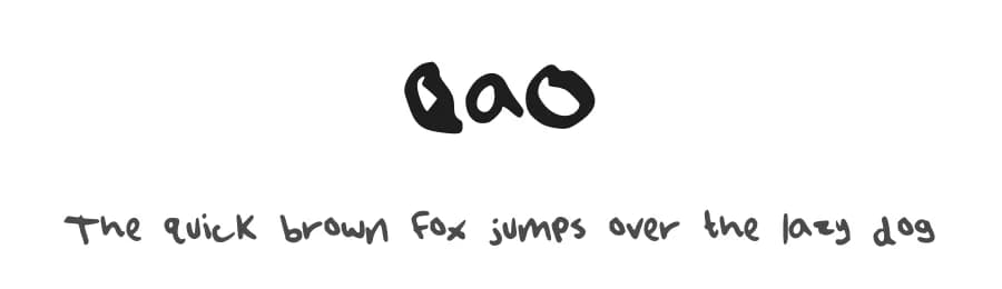 QaO by spaceboygray — Script Handwritten Font