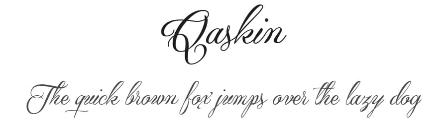 Qaskin by Måns Grebäck — Script Handwritten Font