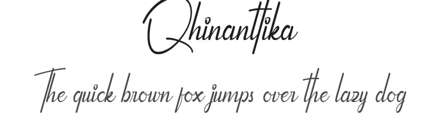 Qhinanttika by Ditoollis Project — Script Handwritten Font