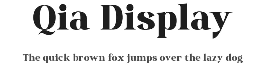 Qia Display by Mytype Studio — Serif Font