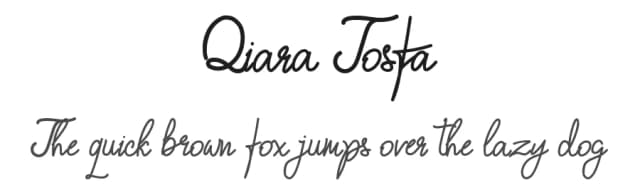 Qiara Tosfa by Arif Dwi — Script Handwritten Font
