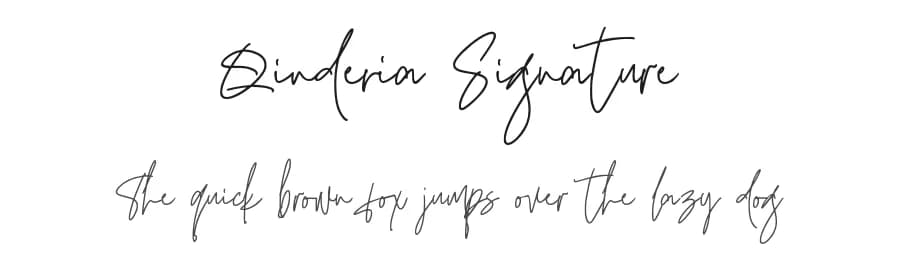 Qinderia Signature by Tebaltipis Studio — Script Handwritten Font