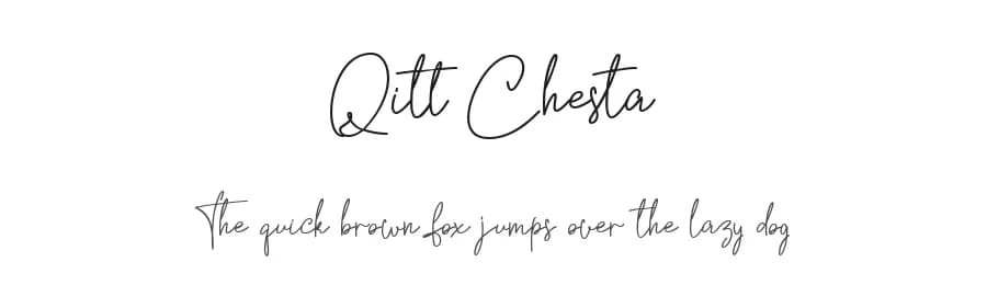 Qitt Chesta by Nabila — Script Handwritten Font