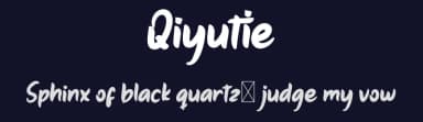 Qiyutie by twinletter — Script Handwritten Font — thumbnail 2