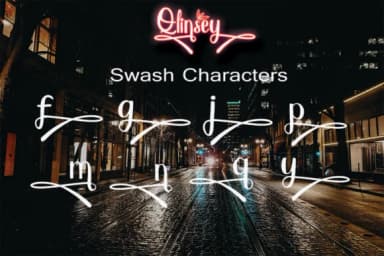 Qlinsey Font by dmletter31 — Script Handwritten Font — thumbnail 3