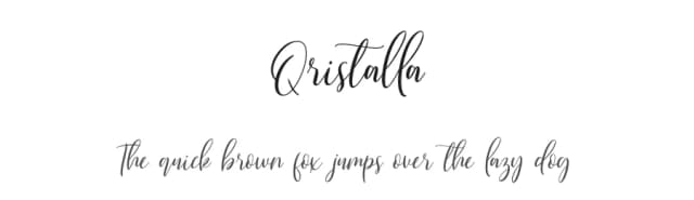 Qristalla by Cupcake Std — Script Handwritten Font