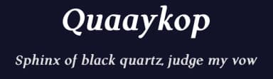 Quaaykop by Tup Wanders — Serif Font — thumbnail 2