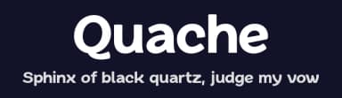 Quache by Måns Grebäck — Sans Serif Font — thumbnail 2
