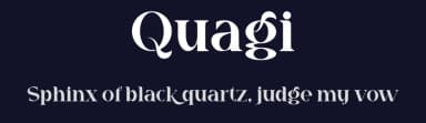 Quagi by Gilang Ternadho — Serif Font — thumbnail 2