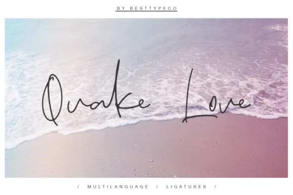Quake Love Font by BennyDesigns — Script Handwritten Font — preview 1