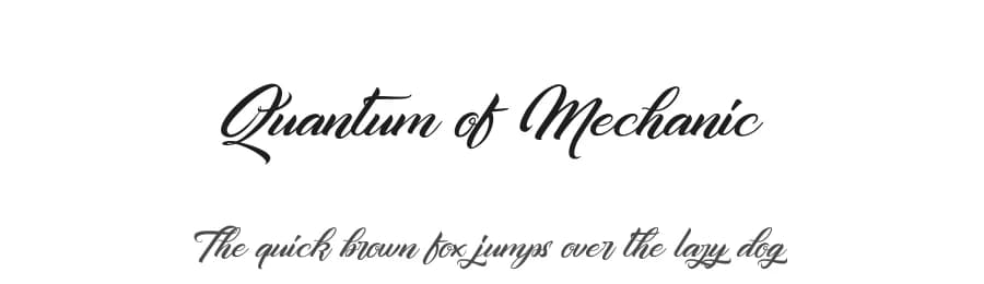 Quantum of Mechanic by Cat.B — Script Handwritten Font