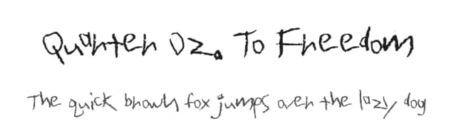 Quarter Oz. To Freedom by Spork Thug Typography — Script Handwritten Font