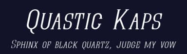 Quastic Kaps by GemFonts / Typotheticals — Sans Serif Font — thumbnail 2
