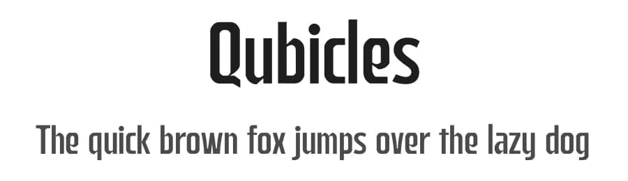 Qubicles by Mocha Frappuccino — Sans Serif Font