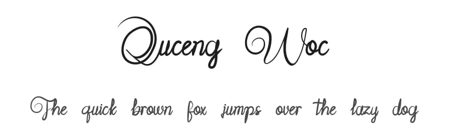 Quceng Woc by Chamdan Chakim — Script Handwritten Font