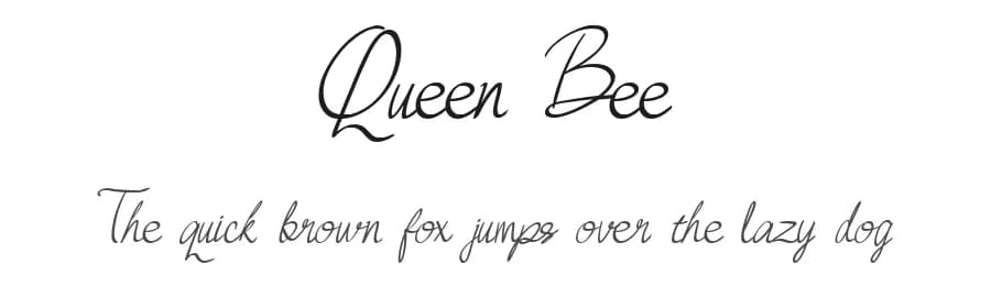 Queen Bee by Rangkai Aksara — Script Handwritten Font