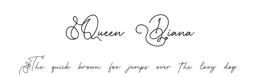 Queen Diana by Erik Studio — Script Handwritten Font
