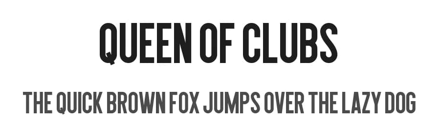 Queen of Clubs by Chequered Ink — Sans Serif Font