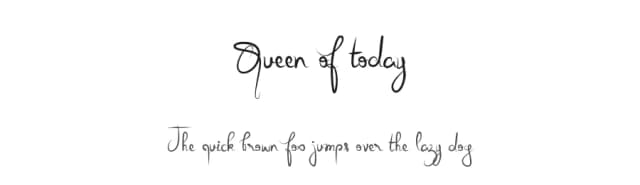 Queen of today by Qkila — Script Handwritten Font
