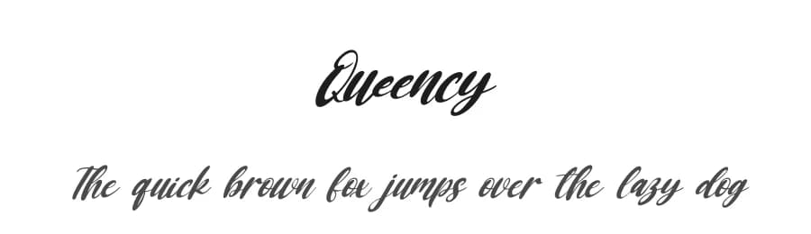 Queency by Kong Font — Script Handwritten Font