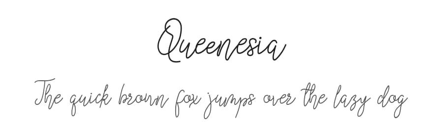 Queenesia by Indriyanti — Script Handwritten Font