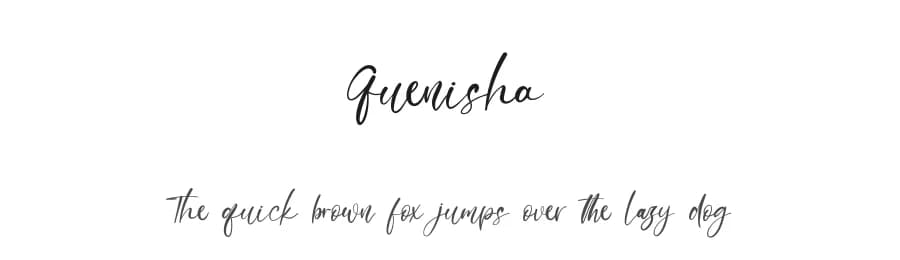 Quenisha by Kong Font — Script Handwritten Font