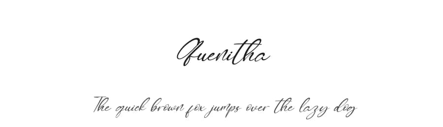 Quenitha by Kong Font — Script Handwritten Font