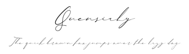 Quensialy by DYSA Studio — Script Handwritten Font