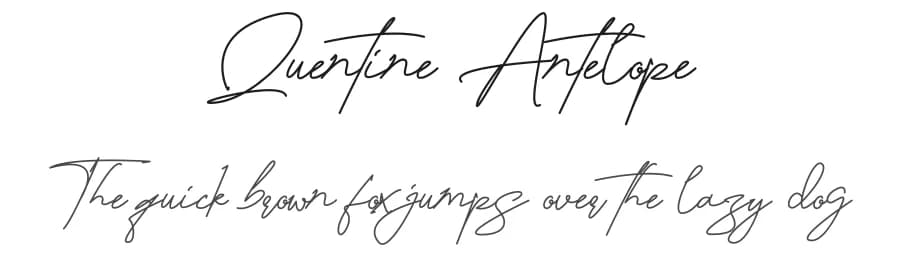 Quentine Antelope by Fntyp Std — Script Handwritten Font