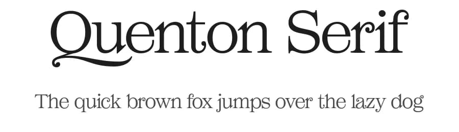 Quenton Serif by Måns Grebäck — Serif Font