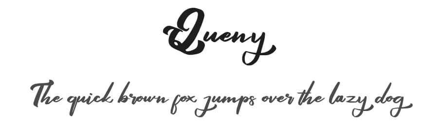 Queny by Vunira Design — Script Handwritten Font