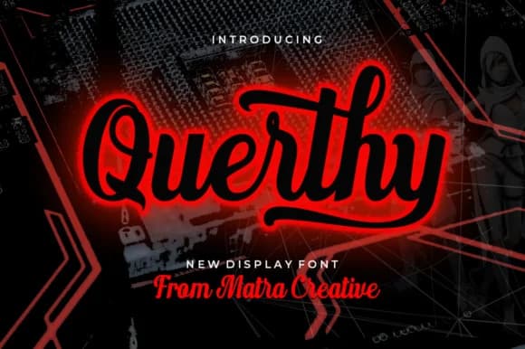 Querthy Script Font by Matra Creative — Script Handwritten Font