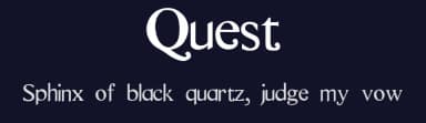 Quest by Gage LaGreca — Sans Serif Font — thumbnail 2