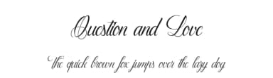 Question and Love by Maelle.K | Thomas Boucherie — Script Handwritten Font — thumbnail 1