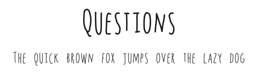 Questions by Geronimo Font Studios — Script Handwritten Font