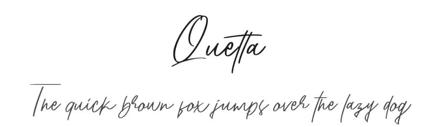 Quetta by Glyphstyle — Script Handwritten Font — preview 1