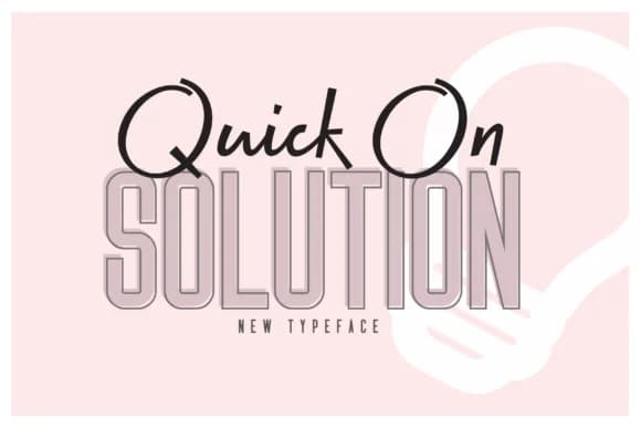 Quick on & Solution Font by eyetype2000 — Script Handwritten Font