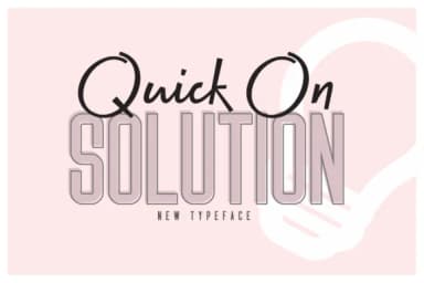 Quick on & Solution Font by eyetype2000 — Script Handwritten Font — thumbnail 1