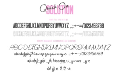 Quick on & Solution Font by eyetype2000 — Script Handwritten Font — thumbnail 7