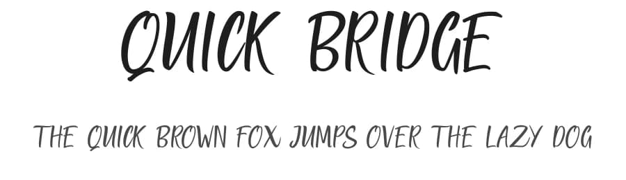 Quick Bridge by ToniStudio — Script Handwritten Font
