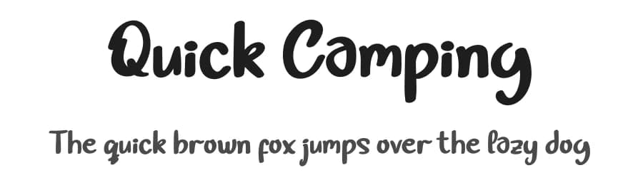Quick Camping by twinletter — Script Handwritten Font