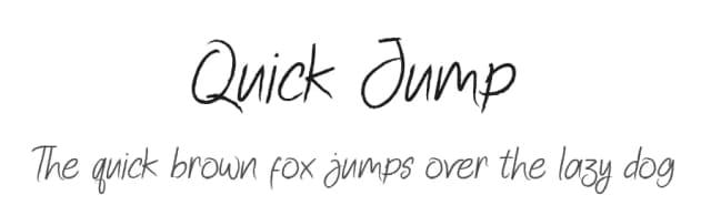 Quick Jump by Uloel Design — Script Handwritten Font