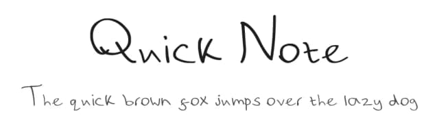 Quick Note by Shane Sayers — Script Handwritten Font
