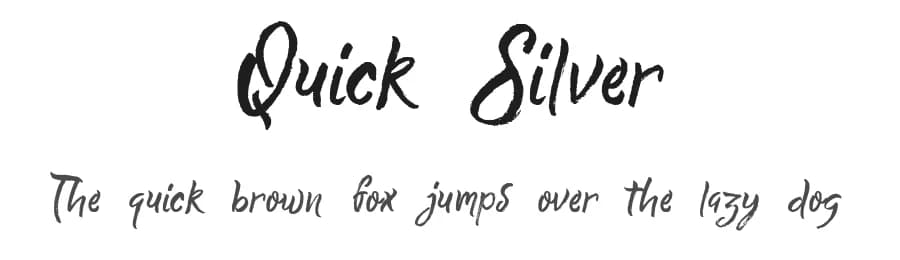 Quick Silver by Mindtype Co. — Script Handwritten Font