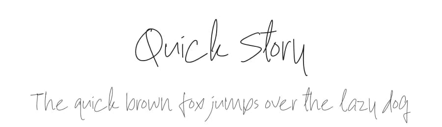 Quick Story by Excellent Ritma Florendia — Script Handwritten Font