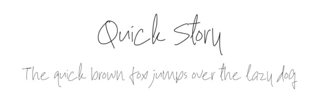 Quick Story by Excellent Ritma Florendia — Script Handwritten Font