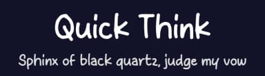 Quick Think by MJType — Script Handwritten Font — thumbnail 2