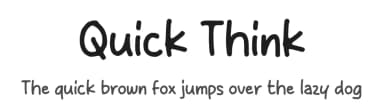 Quick Think by MJType — Script Handwritten Font — thumbnail 1