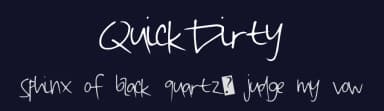 QuickDirty by Xerographer Fonts — Script Handwritten Font — thumbnail 2