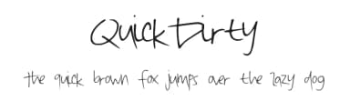 QuickDirty by Xerographer Fonts — Script Handwritten Font — thumbnail 1